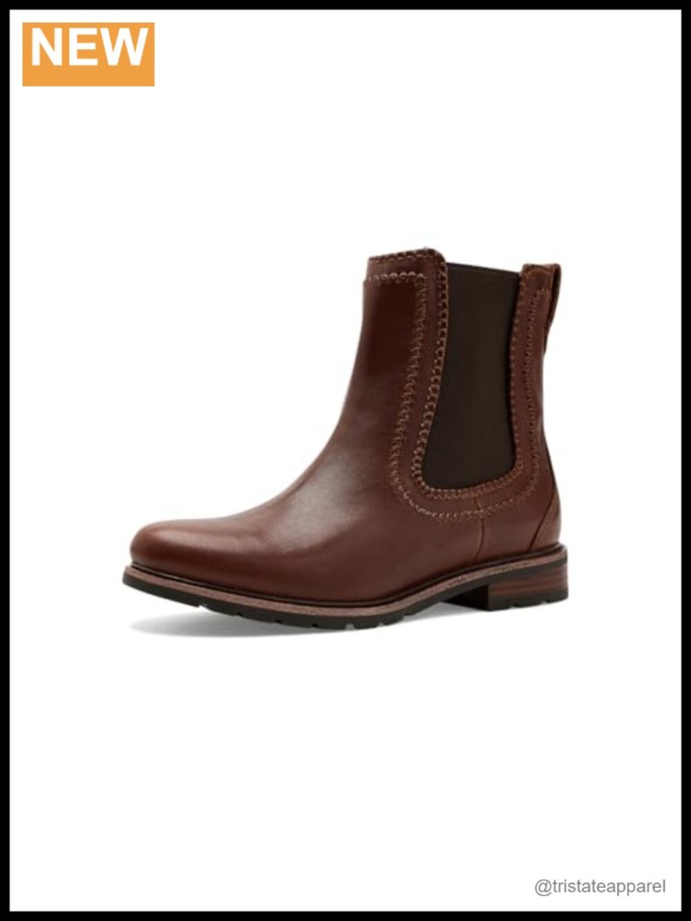 ARIAT Wexford Whipstitch Chelsea Boots Women's Leather Round Toe Pull-On